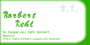 norbert kehl business card